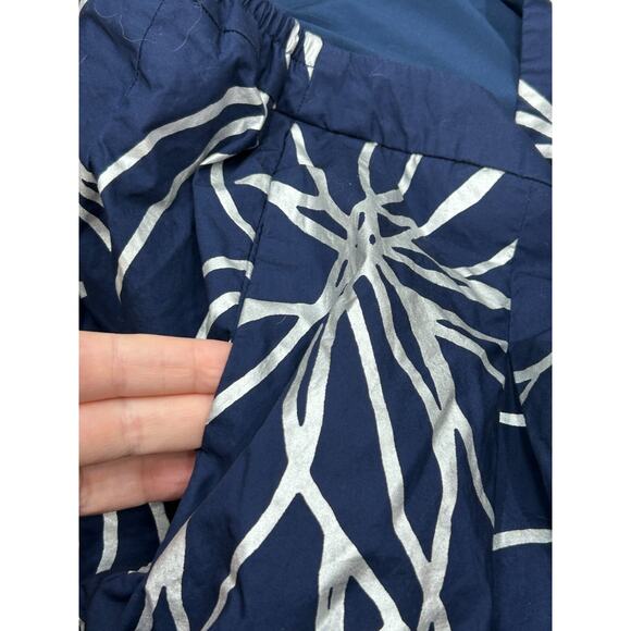 RSVP by Talbots Women's Blue Silver Floral Pleated Zip A-line Skirt Size 22WP - Picture 8 of 13